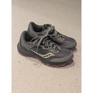 Saucony Aura TR Shoes Women's 8 W US 38 EU Gray Purple Trail Running S10863-12